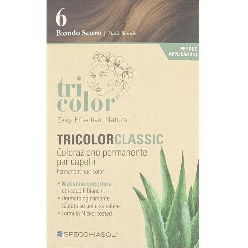 Specchiasol Tricolor Classic Permanent Hair Color Φυτική Βαφή Μαλλιών Χωρίς Αμμωνία 1 Τεμάχιο - 6 / Dark Blonde